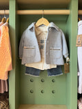 BabyGirl 4pcs Denim BabyBlue Coat front