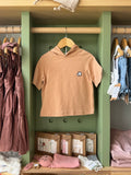 Boy 2pcs Dark Beige Cotton Set front