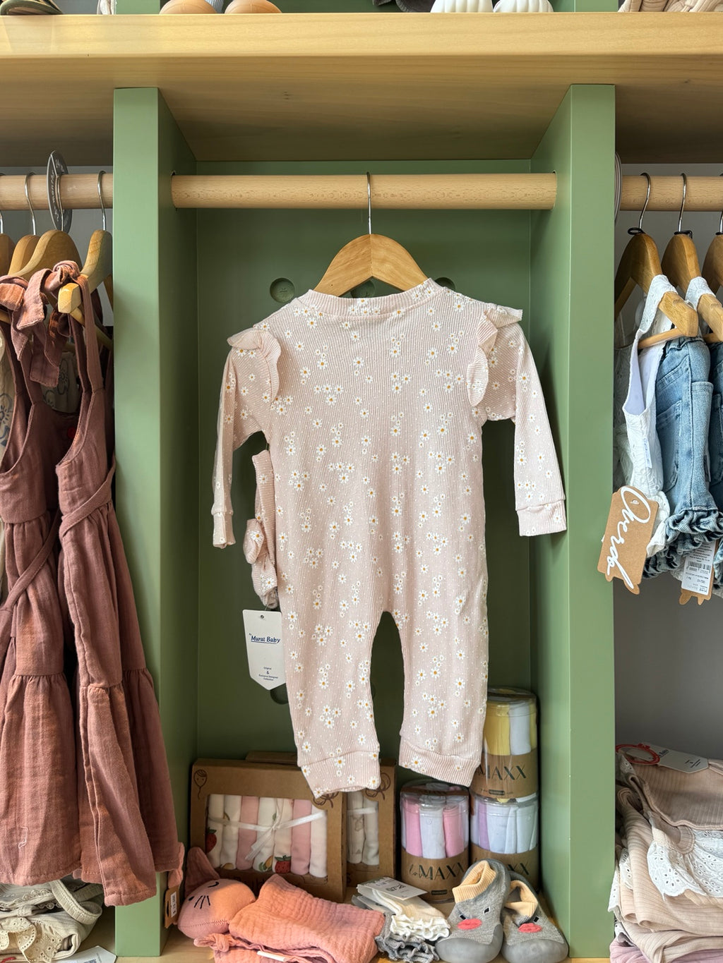 BabyGirl Pink Flower Onesie - image 2