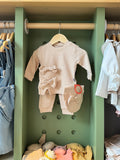 BabyGirl 2pcs Beige Bow Set+Hat - image 1