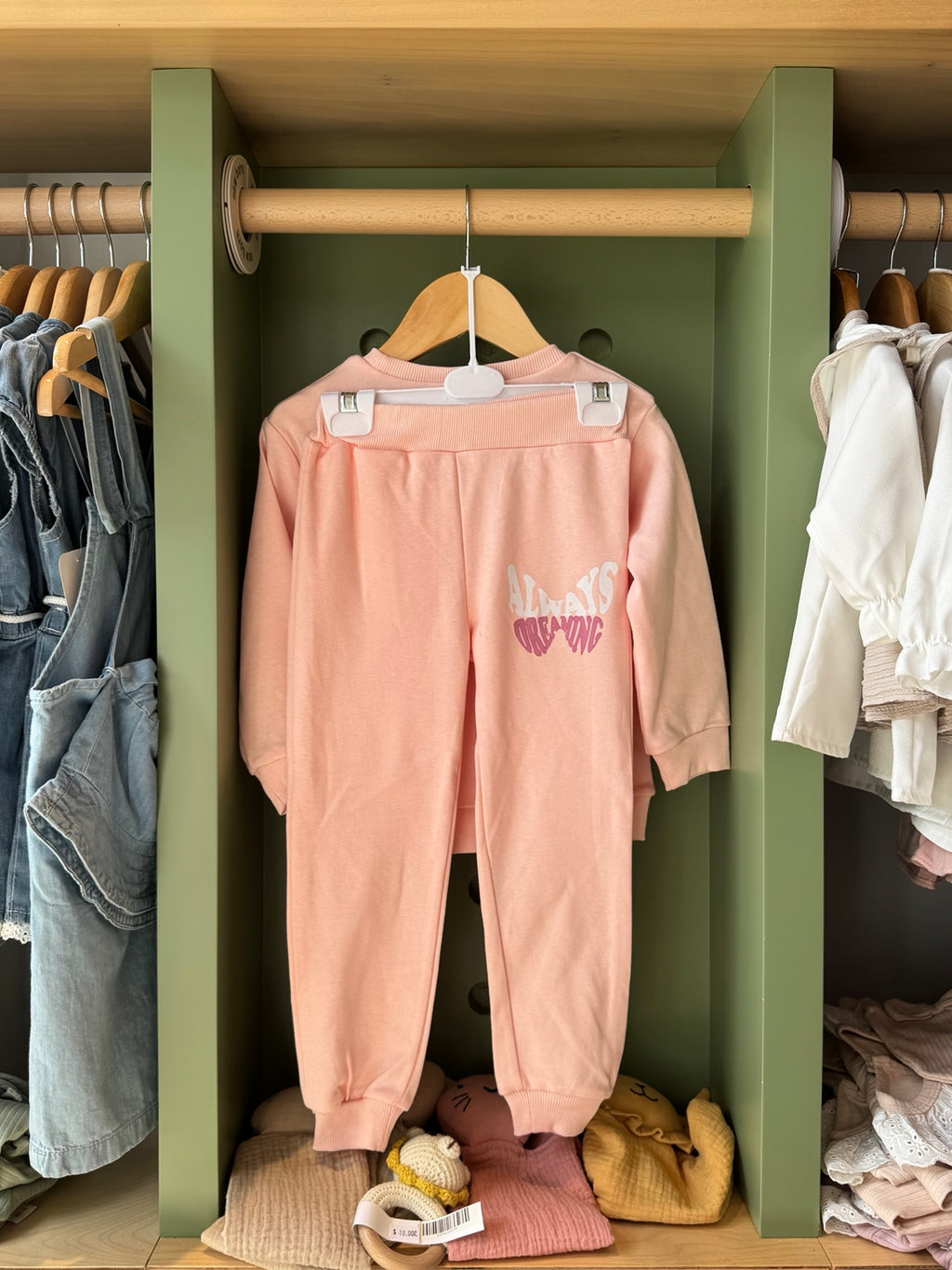Girl 2pcs Cotton Pink Set alternate view