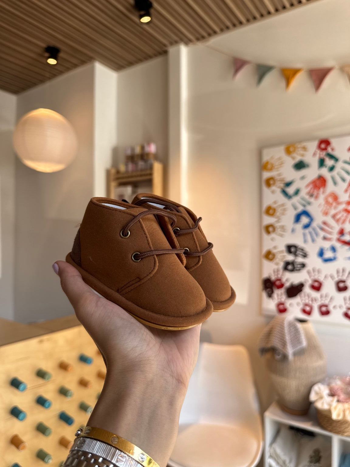 BabyBoy Brown Lace Shoes