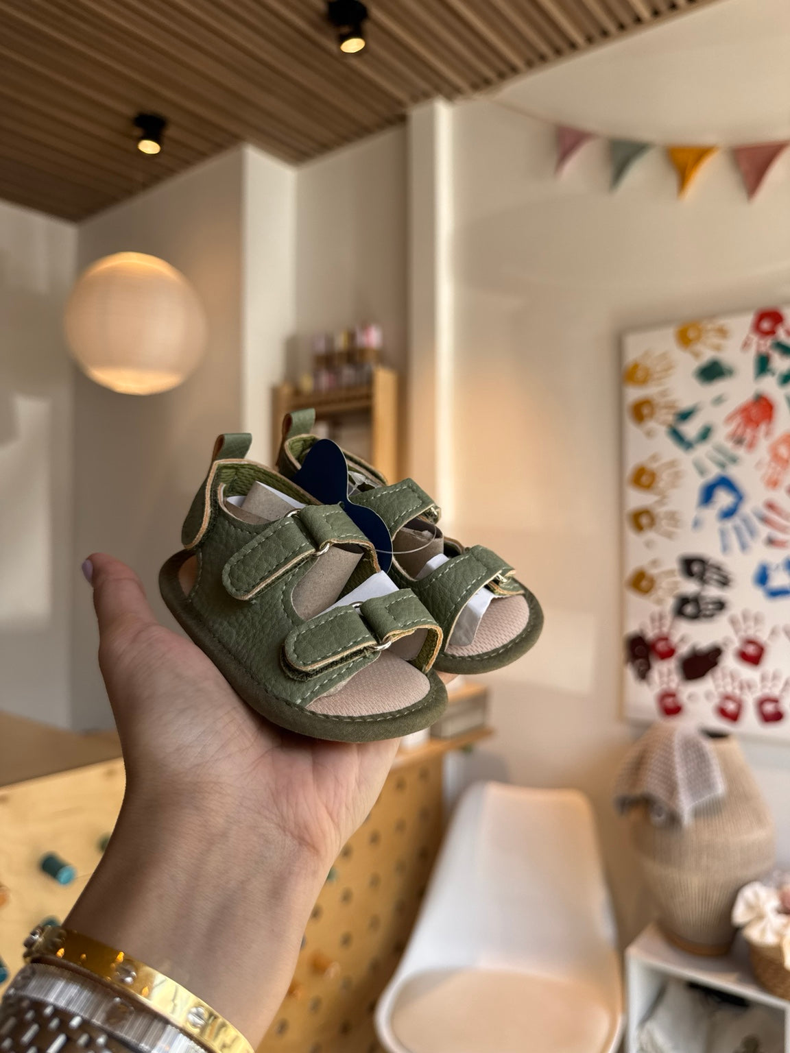 BabyBoy Olive Green Sandals