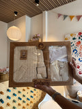 NewBorn Boy/Girl Beige Knitted Hospital Set
