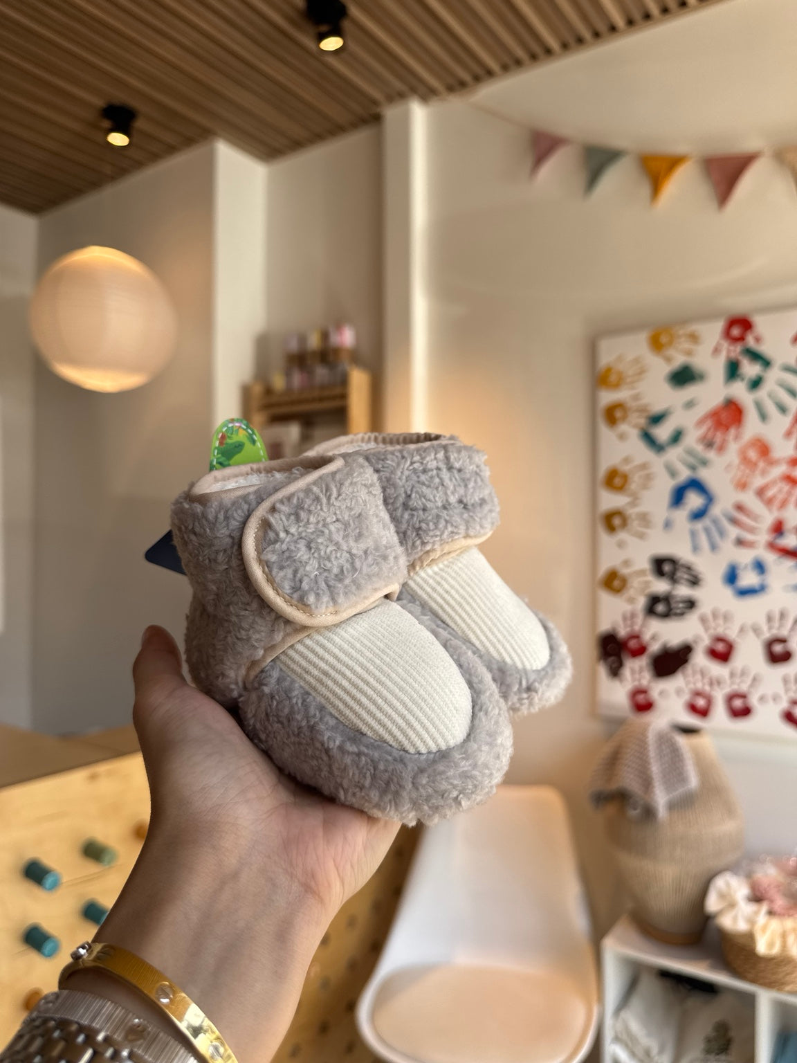 BabyBoy/Girl Winter Grey Soft Shoes