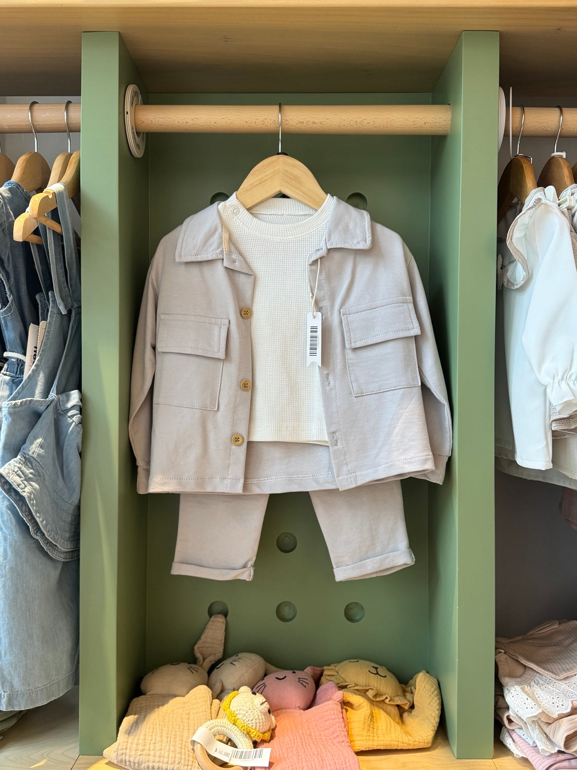 BabyBoy 3pcs Cotton Grey Set