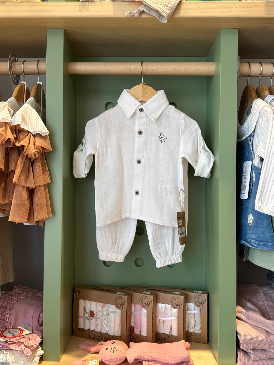 BabyBoy Baptism White Set front