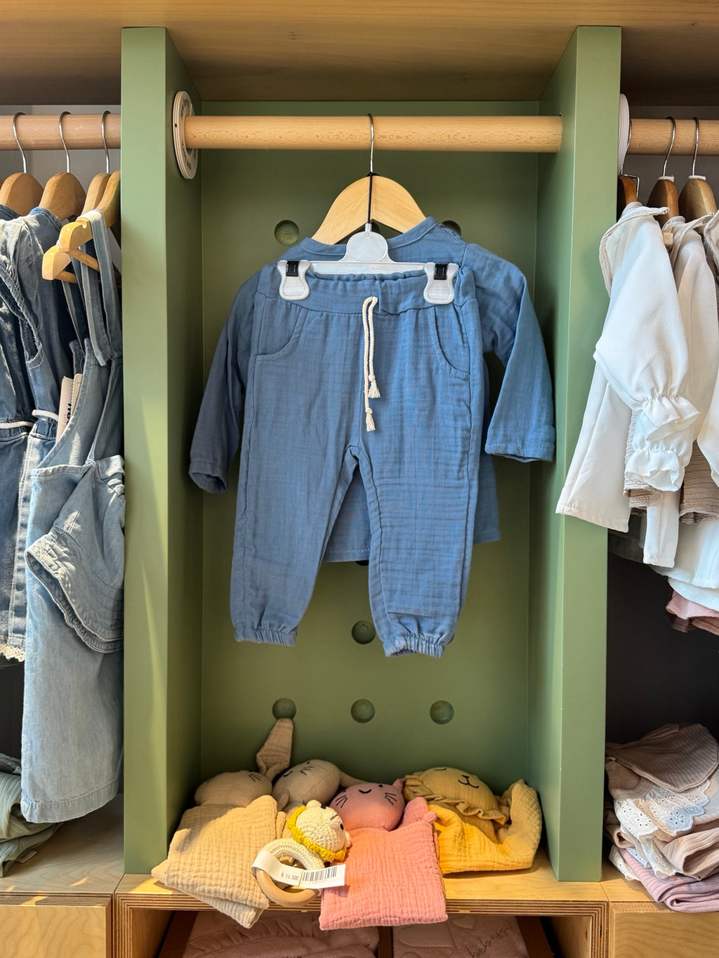 BabyBoy 2pcs Blue Linen Set pants