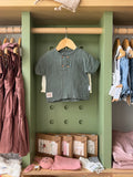 BabyBoy 2pcs Linen Olive Set - front