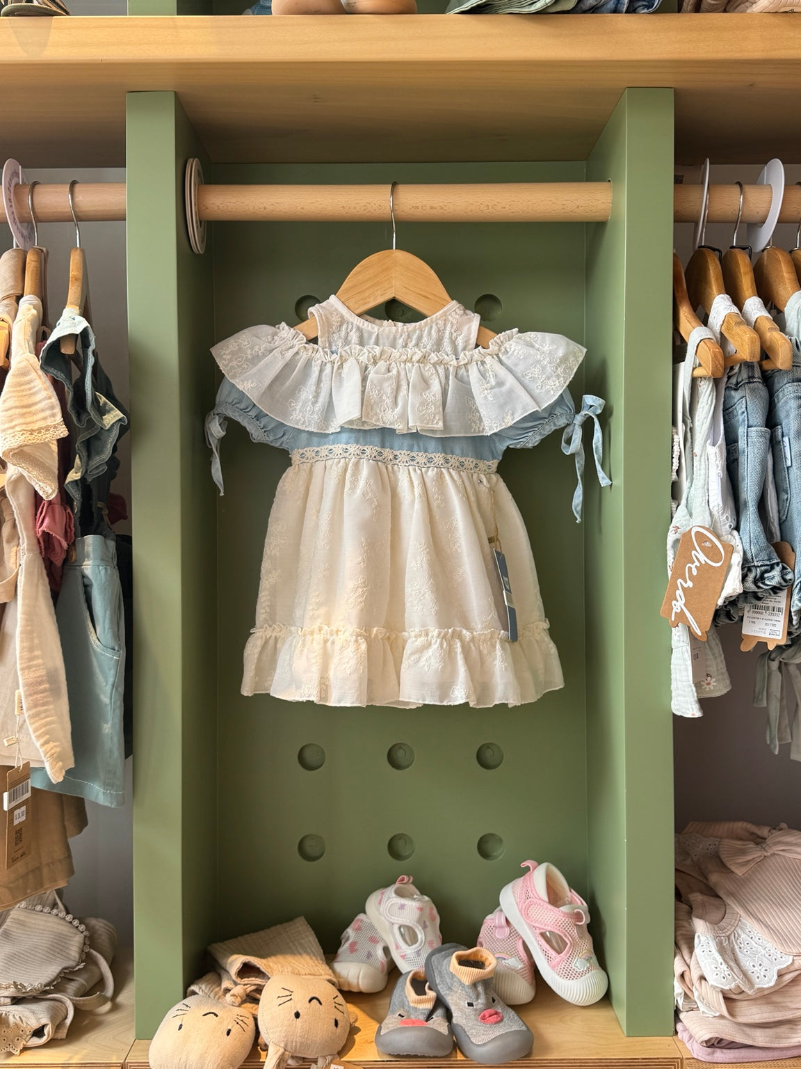 BabyGirl Denim Lace Dress back