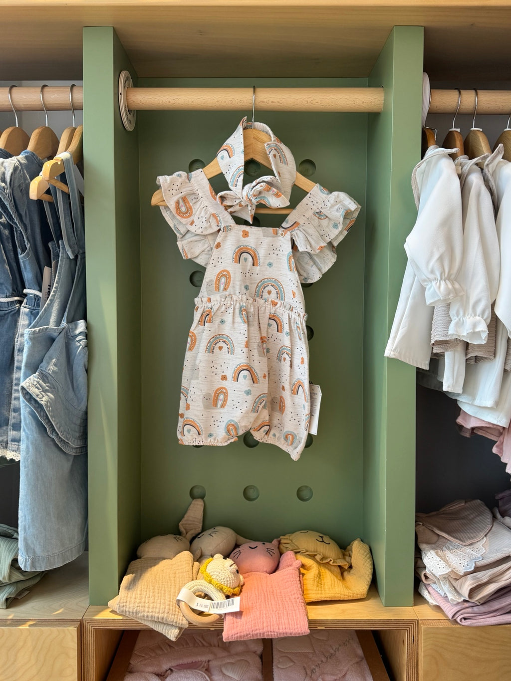 BabyGirl Rainbow Romper+Headband