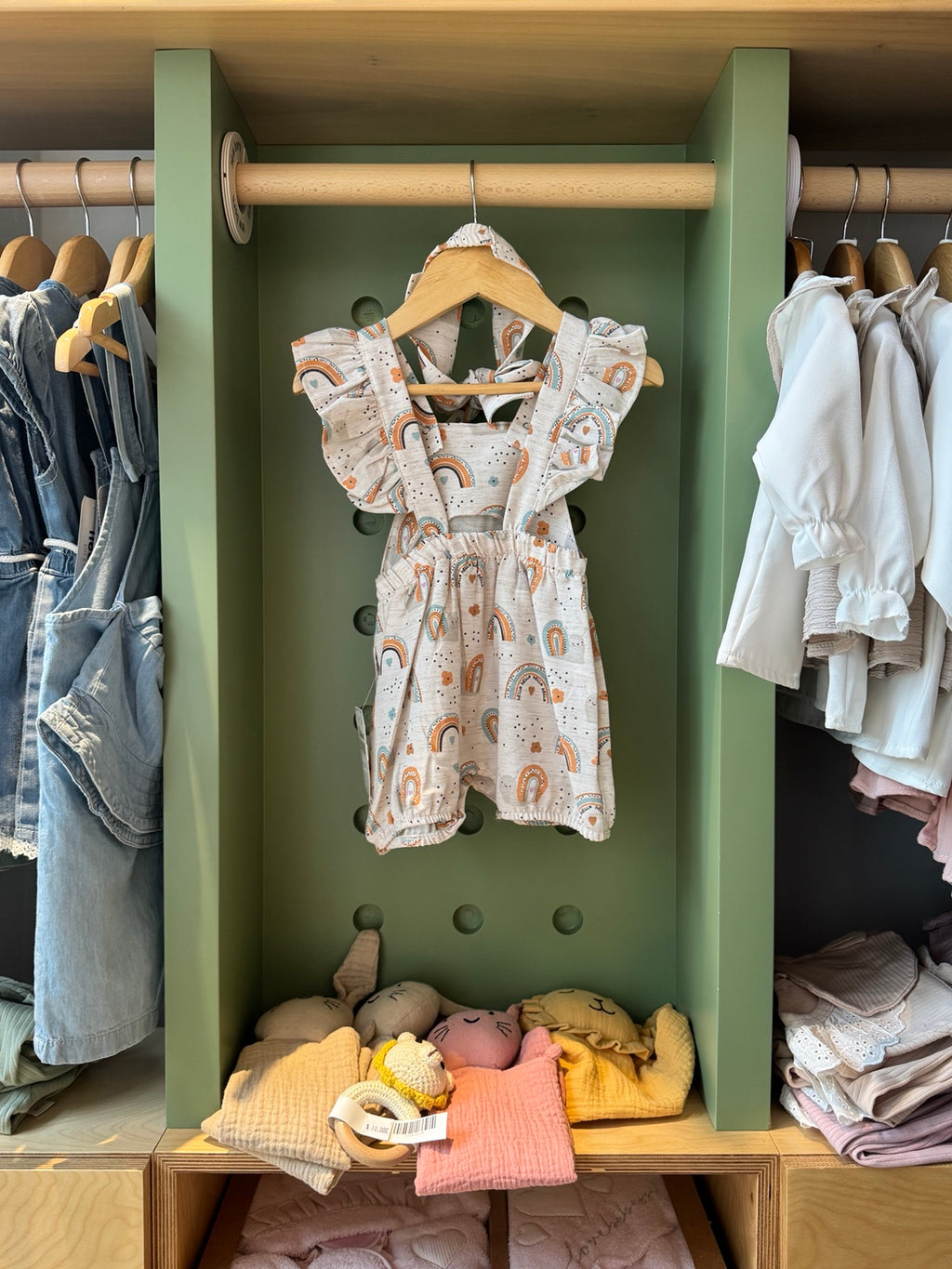 BabyGirl Rainbow Romper+Headband