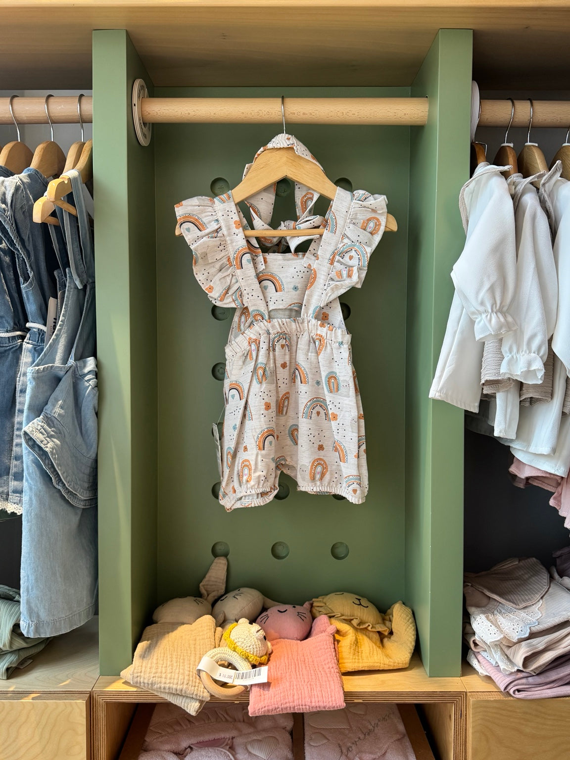 BabyGirl Rainbow Romper+Headband