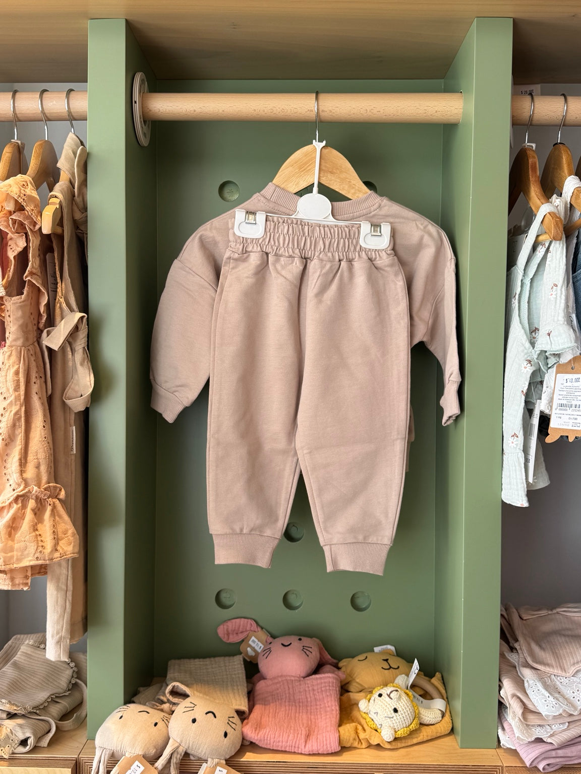 Boy 2pcs Cotton Set Beige Buddies — back