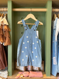 Girl Denim Salopette + Hat - front