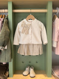 Girl 3pcs Beige Bow Skirt Set