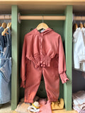 Girl 2pcs Dusty Brique Cargo Set front