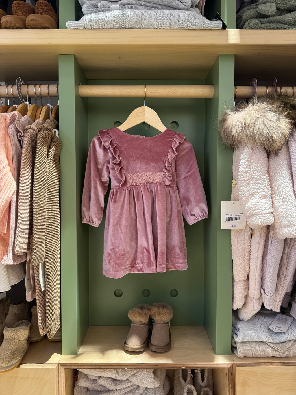 Girl Velvet Pink Dress